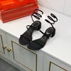 Sandals 2024 Summer Rhinestone Snake-shaped Winding Thick-heeled High-heel Roman Women's Fashion