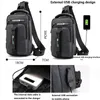 Suutoop Erkekler Çok Fonksiyonlu USB Omuz Çantası Crossbody Cross Vücut Sling Göğüs Çantaları Su Geçirmez Seyahat Paketi Eşekçi Erkek 240119