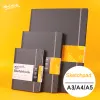 Suprimentos A3/A4/A5 110G 80 folhas Sketchbook para desenho com capa dura Livros para Aquarela Scetch Book Pad Aquarela Draw Scetchbook