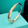 Tiff Bracelet Designer Luxury Fashion Women Original Quality Lock Series U-shaped Head Buckle High Edition Bracelet Smooth Face Colored Band Diamond