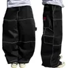 Streetwear 3pmwear Jeans Y2K Hip Hop Retro Brief Stickerei Baggy Jeans Breite Bein Hosen Herren Damen Mode Hohe Taille Hose 240122