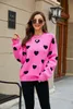 Designer Women's Clothing Winter New Valentine's Day Love Short Batwing Sleeve Knit Pullover Women's Knitwear Women's Large Loose Sweater Print Women's Sweaters oclf