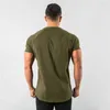 Męskie koszulki Nowe modne topy tee fitness Mens T Shirt krótkie rękawowe mięśnie joggery kulturystyka