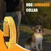 Dog Collars Lighted Collar For Night Safety Light Flashing Necklace 3 Lighting Mode Waterproof Led Rechargeable Pet Product