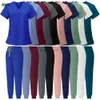 Autres vêtements Slim Fit Medical Scrubs Uniforme Femmes Scrub Ensembles Accessoires de soins infirmiers Robes de chirurgie hospitalière Clinique dentaire Salon de beauté Vêtements de travail