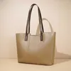 Kvällspåsar Motingsome minimalism Style Casual Tote Cow Leather Woman Euroe-American Large Capacity Shopper Lady Hand Bag