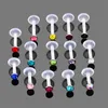 Dungle Chandelier 14pcs Lot Bioplast Tragus Piercing Dudak Piercing Labret Halka Kıkırdak Kulak Saplamalar Halkalar Vücut Takı172K