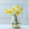 Decorative Flowers 10pcs 38CM Long Artificial Daffodils Real Touch Narcissus Flower Bouquets For Home Party Garden Outdoor Wedding Decor