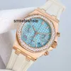 Orologi di design Cassa con orologio con diamanti Movimento meccanico automatico 7750 37mm Zaffiro luminoso impermeabile Donna De Luxe