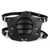 Giocattoli per adulti BDSM Maschera schiava Punk Moto Foschia Viso Maschera erotica sexy Polvere maschile Gioco per adulti Bondage Restrizioni Cosplay Giocattoli del sesso per gli uomini Gay