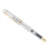 Asvine V126 transparent Acrylic Fountain pens Negative pressure inking EF F M nib gift for student business office supplies 240124