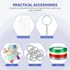 Keychains 36Pcs Round Clear Acrylic Keychain Blanks Kit With Tassels Jump Rings Ribbons Pendants For DIY Crafting Making Tool