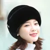 Bérets hiver mode chapeau russe fleur décor épaissi luxe garder au chaud couleur unie automne thermique femmes casquettes pour l'extérieur