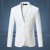 High Quality Gentleman Men Slim Casual White Suit Large Size Brands Men's business Casual Flow of Pure Color Blazers Men 240119