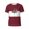 Herr t-shirts Anpassat namn nummer Lettlands landsflagga t-shirts kläder t shirt män kvinnor tees toppar för fotboll fans gåva oss storlek storlek