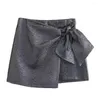 Kvinnors shorts Stylish Bowknot Decoration High midjan ruffle Women Spring/Fall Mini kjolstil Kort för fest