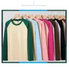 Pure Cotton Y2k Men's T Shirt Long Sleeve Spring and Autumn Sweatshirt Solid Round Neck Tees for Men Women Raglan Casual Tshirt 240118