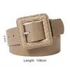 Riemen riem voor vrouwen effen kleur verstelbare brede band vintage kunstleer anti-break trui tailleband kledingaccessoire