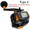 Rechargeable 72 1 Digital Fishing Baitcasting Reel w Accurate Line Counter Large Display Bite Alarm or Carbon Sea Rod 240127
