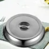 Dinnerware Sets 2 Pcs Stainless Steel Vegetable Cover Household Steak Protective Hood Dish Round