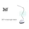 Lampes de table Mini lampe de bureau LED alimentée par batterie 360 degrés de rotation réglable col de cygne tuyau oeil pour la protection lecture veilleuses