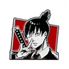 Broches Anime tronçonneuse homme Hayakawa Aki émail épinglettes épinglettes pour sac à dos hommes femmes vêtements bijoux accessoires