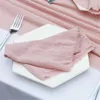 Serwetka stołowa 1pcs chusteczka do jadalni Muślanki Muślinne materiały ślubne