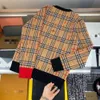 women knit top designer sweaters womens fashion plaid color blocking knitwear casual round neck pullover long sleeve top