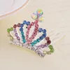 Acessórios de cabelo Ncmama Bonito Princesa Cristal Pente para Bebê Menina Strass Coroa Bandas Casamento Prom Party Clips Hairpin