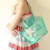 Sacos de cintura Star Shell Tote Bag Coreano Mulheres Transparente PVC Pentagrama Splicing Alto Nível Japão Menina Bonito Um Ombro Bolsa Praia