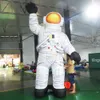 Outdoor-Aktivitäten 8 mH (26 Fuß) Mit Gebläse riesiger aufblasbarer Astronaut mit LED-Licht Großer Werbe-Raumfahrer-Cartoon zu verkaufen