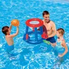 Outras piscinas SpasHG Piscina Conjunto de cesta de basquete Aros flutuantes infláveis com anéis de bola para crianças Adolescentes Adultos Jogo aquático competitivo perfeito YQ240129