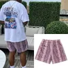 Shorts de natação masculinos curtos vento costeiro shorts americanos corrida esportes basquete calças trimestrais estilo emenda malha masculina secagem rápida na altura do joelho solto campo de trilha casual