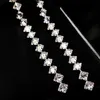 Stud 2021 New Luxury Rhinestone Crystal Long Tassel Earrings for Women Bridal Drop Dangling Earrings Party Wedding Jewelry Gifts YQ240129