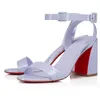 Femmes de luxe Movida Jane Sandales Chaussures Bride à la cheville en cuir verni Talons hauts Robe de soirée Mariage Lady Gladiator Sandalias Marche quotidienne EU35-43 avec boîte