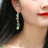 Dangle Earrings 2024 한국 바다 보석 쉘 코치 방울 여자 여자 소녀 크리스탈 술 부클 도레 우유 여름 휴가 10 파티