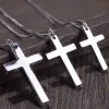 Ketting S925 Sterling Zilver Minimalistisch Helder Kruis Hanger voor Vrouwen Mannen Minnaar Puur Zilver Mode Christelijke Sieraden Kettingaccessoires