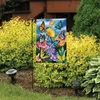 Primavera verão animais flores pássaros jardim bandeira dupla face bem-vindo jardim bandeira decoração pátio quintal bandeira material de linho p258