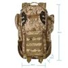 Vandringar Outdoor Tactical Pack / Bag / Rucks / Knapsack / Assault Combat Camouflage Tactical Molle 45L Backpack YQ240128