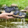 Gai utomhus sommarsandaler non-slip promenad vandring vandring män tofflor strand vadning skor avslappnade sneakers storlek 38-48 240119