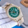 Designer Watches Diamond Watch Automatic Mechanical Sapphire 41mm With Diamond-studded Steel Bracelet Bling Dial Bezel Band