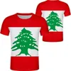 T-shirt da uomo Lbn LIBANO Bandiera 3D Stampa Maglietta oversize Donna Uomo Estate O-Collo Manica corta Maglietta divertente Maglietta grafica Maglia da calcio