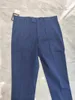 Men's Pants Fenggejiwo Suit In Navy Blue With Slight Elasticity