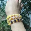 Brins yooowei 6 couleurs bracelet d'ambre naturel / cheville cadeau femmes bracelet ambré baltique petites perles bébé dentition bijoux personnalisé en gros