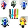 Le plus récent masque à gaz en silicone créatif pipe à fumer en acrylique bong shisha avec crâne acrylique narguilé tubes de tabac plate-forme pétrolière tuyau de barboteur d'eau