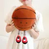 Cool Smile Basketball Football Anime Doll Plush Toy Cute Ball Soft Plushie Pillow Car Home Kawaii Room Indoor Decor Kids Gift 240119