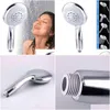 Bathroom Shower Heads Bath Head 5 Mode Function Chrome Anti-Limescale Handset Uk For Connected To All 1/2 Standard Hoses H1209 Drop Dhtsi