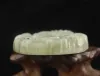 Pingentes China Hetian Jade Natural Hetian Hand Pingente de Estátua Esculpada D8