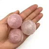 Decorative Figurines Drop 1PC Natural Clear Crystal Opal Pink Amethyst Fluorite Ball Moon Spheres Quartz Rough Stones