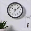 Wall Clocks Minimalist Small With Frame Transparent Plastic Candy Colors Mute 15Cm Hanging Watch Clock Living Room Home Decor H1230 Dhpnc